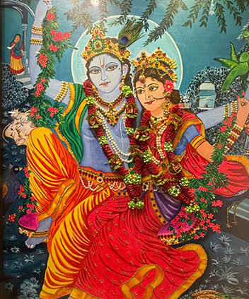 Acrylic Radha Krishna Painting