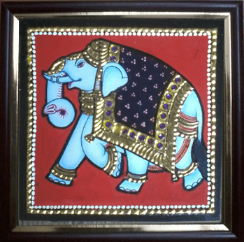 Elephant Tanjore Painting Gift
