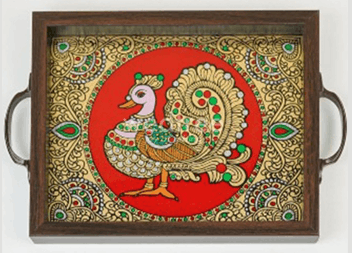 Annam Tanjore Painting Tray Gift