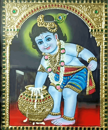 Butter Krishna Painting Gift