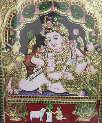Butter Krishna Painting Gift