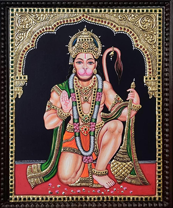 Hanuman Tanjore Art