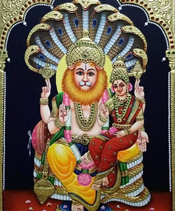 Lakshmi Narasimmar Tanjore Art